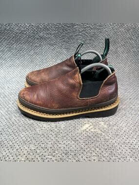 Georgia Giant Romeo Brown Leather Slip On Boots Size 8.5 Women’s